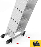 Dripex Leiter Mehrzweckleiter Klappleiter【robust】Stehleiter Gerüstplattform Doppelleiter Merhzweck Anlegeleiter Klappleiter Aluleiter Haushaltsleiter Tragfähigkeit bis 150kg(4x4 Stufen. 4,7 mete)