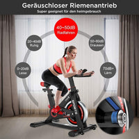 Dripex Ergometer Heimtrainer Fahrrad Fitness Bikes mit Pulsmesser