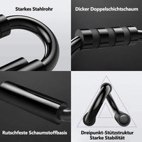 Dripex Bauchroller Set 4 IN 1 Bauchtrainer Fitnessset, AB Roller Bauchroller + Anti-Rutsch-Yogamatte/-Knieschützer+ 2 Liegestützgriffe, für zu Hause/Bauchmuskeltraining/Muskelaufbau, Frauen und Männer