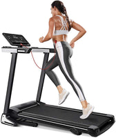 Dripex Elektrisches Laufband Klappbar 2.0HP Motor bis 12 Km/h USB MP3 Bluetooth LED Display Große