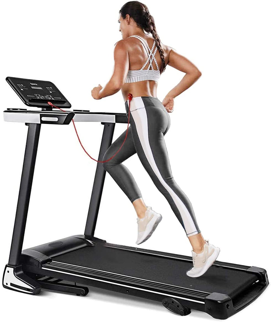 Dripex Elektrisches Laufband Klappbar 2.0HP Motor bis 12 Km/h USB MP3 Bluetooth LED Display Große