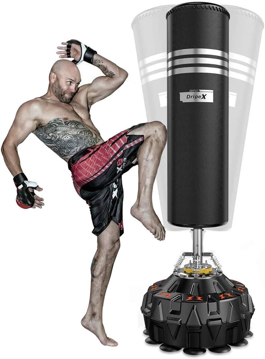 Dripex Boxsack Erwachsene Freistehender Standboxsack MMA Boxpartner Boxing Trainer Heavy Duty Boxsack mit Saugfuß, mehrere Farbe