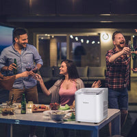 YOLEO Eiswürfelmaschine, leise Ice Maker 9 Eiswürfel in 8 Minuten, 12kg /24 Stunden, Selbstreinigungsfunktion, Einfache Bedienung