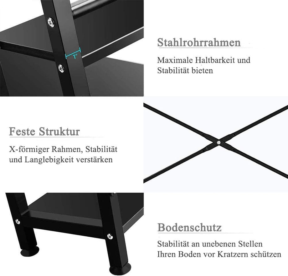 Dripex Holz Schreibtisch Computertisch 120x60x120cm PC-Tisch Bürotisch Officetisch Stabile Konstruktion Tisch für Home Office Schule