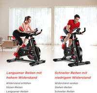 Dripex Heimtrainer, Fitnessbikes Ergometer mit Schutzhülle, Pulsmesser, stufenlose Widerstandseinstellung und großes Trägheitsschwungrad, Benutzergewicht bis 150kg