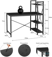 Dripex Holz Schreibtisch Computertisch 120x60x120cm PC-Tisch Bürotisch Officetisch Stabile Konstruktion Tisch für Home Office Schule