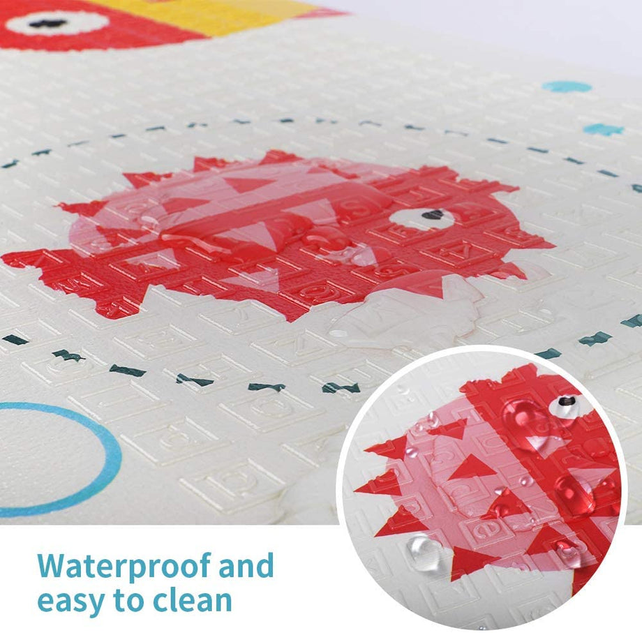 Baby Spielteppich Kinder Spielmatte Beidseitige Krabbelmatte Krabbeldecke Spieldecke 200 x 180 cm Doppelseiten spielbar gym yoga matte