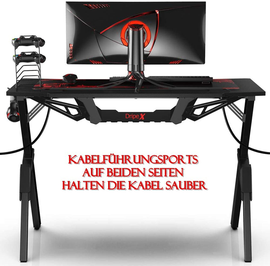 Dripex R-förmiger Computer-Schreibtisch mit gratis großem Mauspad