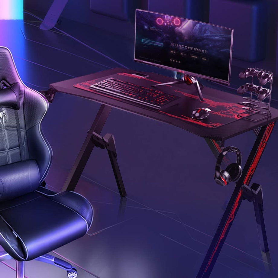 Dripex R-förmiger Computer-Schreibtisch mit gratis großem Mauspad