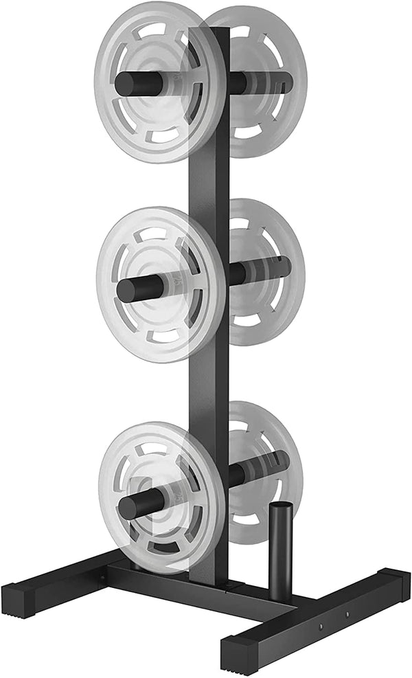 Dripex Hantelscheibenständer, Scheibenständer Für Standard 50mm Bohrung,Stangenhalter mit 6 Stangen, Belastbar bis 400 kg