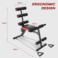 Dripex Bauchtrainer, Crunches Trainer, Rumpfbeugen Bank, Ganzkörper Trainingsgerät, Familienkleine Fitnessgeräte, geeignet für Bauch-, Bein- und Armübungen