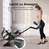 Dripex Rudergerät mit Magnetbremssystem kugelgelagerter Rudersitz LED-Monitor 3 kg Schwungmasse und 15 stufige Widerstandseinstellung für Fitness zu Hause