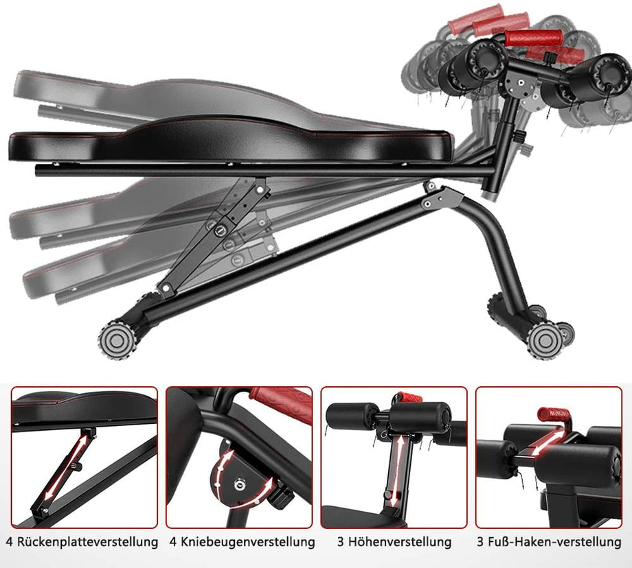 Yoleo Sit Up Bank Rückenlage Bord Hantelbank