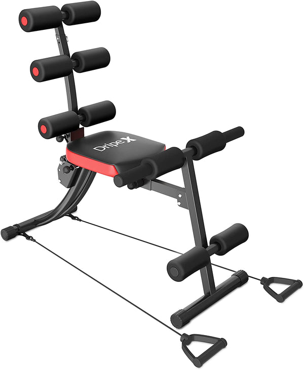 Dripex Bauchtrainer, Crunches Trainer, Rumpfbeugen Bank, Ganzkörper Trainingsgerät, Familienkleine Fitnessgeräte, geeignet für Bauch-, Bein- und Armübungen