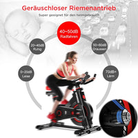 Dripex Heimtrainer, Fitnessbikes Ergometer mit Schutzhülle, Pulsmesser, stufenlose Widerstandseinstellung und großes Trägheitsschwungrad, Benutzergewicht bis 150kg