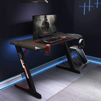 Dripex Gaming Tisch 113 cm Gaming Schreibtisch Gaming Computertisch PC Schreibtisch Gamer mit Getränkehalter und Kopfhörerhalter