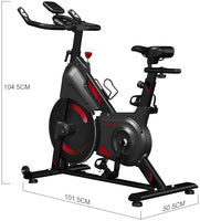 Dripex Heimtrainer Fahrrad, Indoor Hometrainer mit Stahlschwungrad, Magnetbremse, Pulsmesser, LCD-Anzeige und Flaschehalter Benutzergewicht bis 120kg
