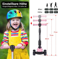 YOLEO 3-in-1 Kinder Roller Scooter mit Abnehmbarem Sitz