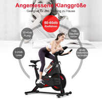 Dripex Heimtrainer Fahrrad, Indoor Hometrainer mit Stahlschwungrad, Magnetbremse, Pulsmesser, LCD-Anzeige und Flaschehalter Benutzergewicht bis 120kg
