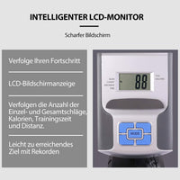 Dripex Rudergerät mit Magnetbremssystem kugelgelagerter Rudersitz LED-Monitor 3 kg Schwungmasse und 15 stufige Widerstandseinstellung für Fitness zu Hause