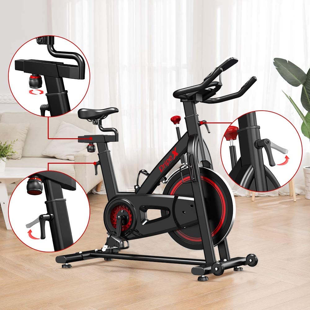 dripex heimtrainer fahrrad ergometer Dripex Heimtrainer Fahrrad, 13 kg Schwungrad Ergometer Hometrainer mit – Dripex -DE