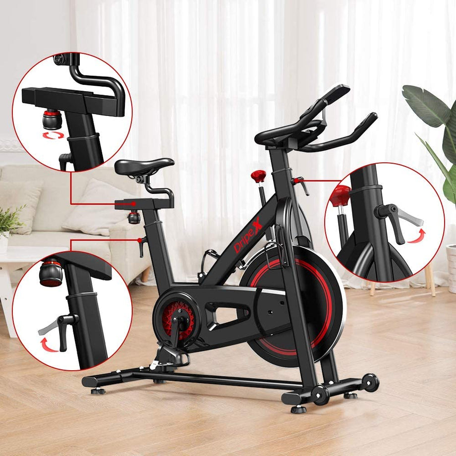 Dripex Heimtrainer Fahrrad, 13 kg Schwungrad Ergometer Hometrainer mit Magnetwiderstandseinstellung
