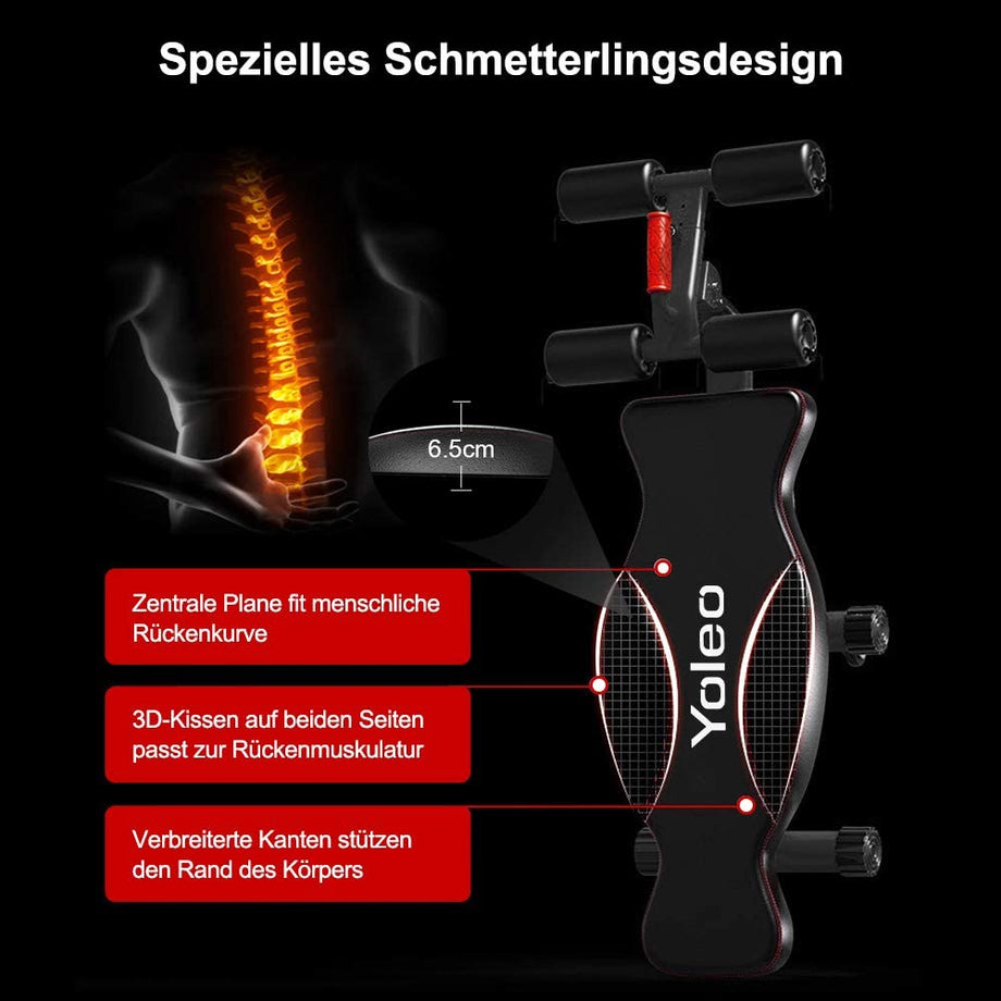 Yoleo Sit Up Bank Rückenlage Bord Hantelbank