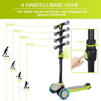 YOLEO Kinder Scooter Roller mit LED Leuchtenden Räder
