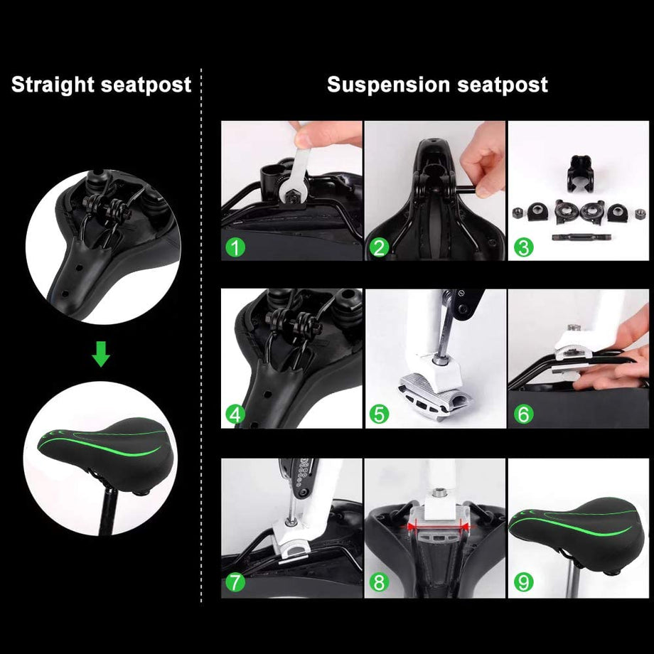 Yoleo Fahrradsattel, bequemer Sattel Herren Damen mit Gel Gedächtnisschaum