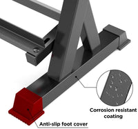Dripex Kurzhantelständer Kurzhantelablage, Dumbbell Rack 3 Regale, Hantellagerung 90 x 50 x 93cm für Kurzhanteln Aller Gewichte, angewinkelten Ablagebleche, Belastbarkeit 300kg