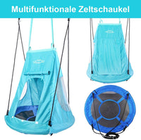 YOLEO 100cm Nestschaukel mit Zelt,  Tellerschaukel belastbar 150kg