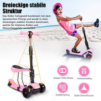YOLEO 3-in-1 Kinder Roller Scooter mit Abnehmbarem Sitz