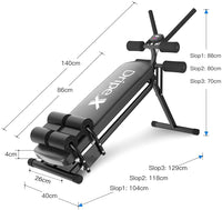 Dripex Bauchtrainer Klappbares AB Trainer, 3-Fach Verstellbar, Sit up Bank mit Trainingscomputer, Fitnessgeräte Bauch Beine Po für Zuhause