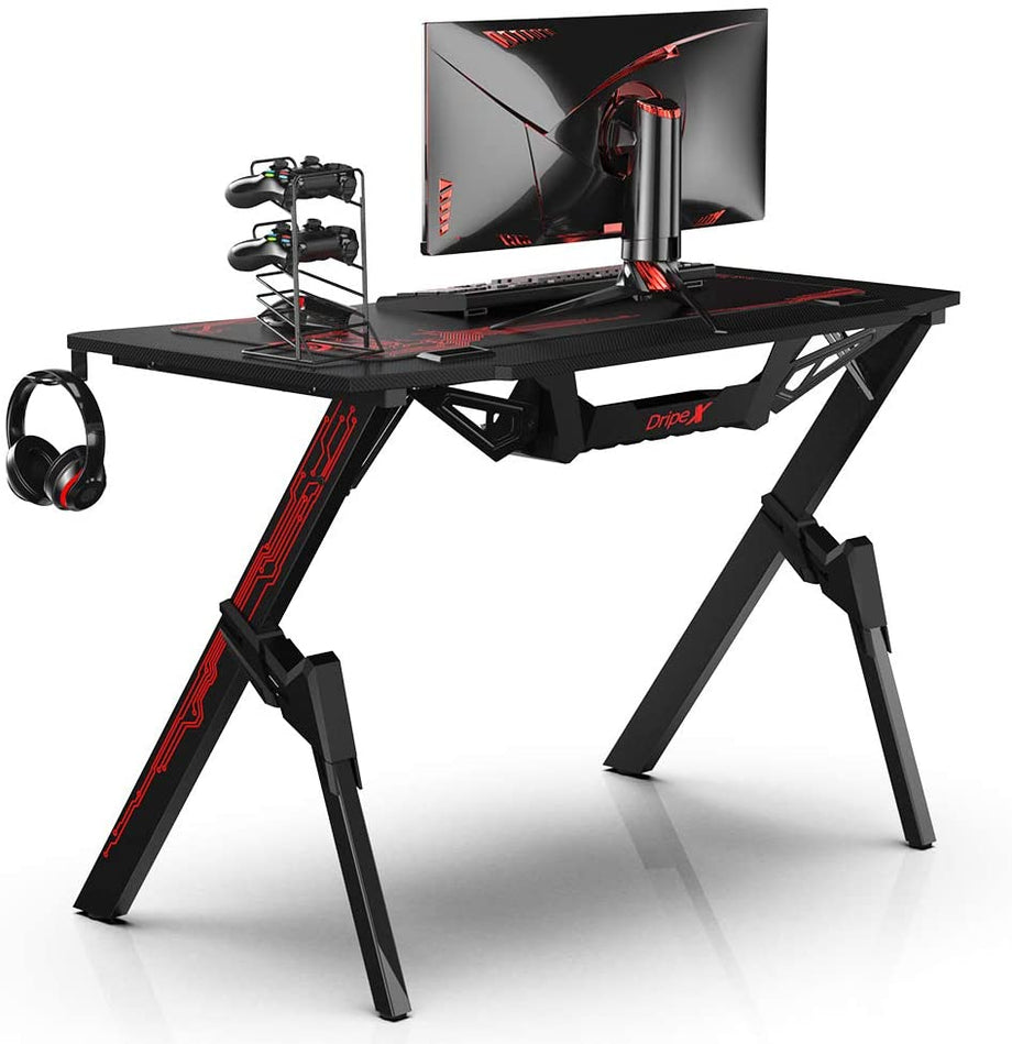 Dripex R-förmiger Computer-Schreibtisch mit gratis großem Mauspad