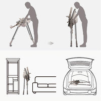 OUNUO Baby Hochstuhl Vertehllbar und Klappbar Kinderhochstuhl mitwachsend Kindersitz Kinderstuhl mit Sicherheitsgurt 6 Monaten bis 6 Jahre PU Leder Kissen Grau