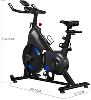Dripex Heimtrainer Fahrrad, Indoor Hometrainer mit Stahlschwungrad, Magnetbremse, Pulsmesser, LCD-Anzeige und Flaschehalter Benutzergewicht bis 120kg
