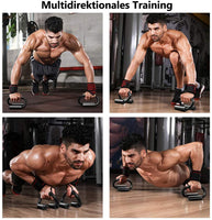 Dripex Bauchroller Set 4 IN 1 Bauchtrainer Fitnessset, AB Roller Bauchroller + Anti-Rutsch-Yogamatte/-Knieschützer+ 2 Liegestützgriffe, für zu Hause/Bauchmuskeltraining/Muskelaufbau, Frauen und Männer