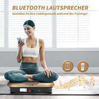 Dripex Vibrationsplatte, 3D Trainingsgerät mit 99 Vibrationsstufen, 5 Trainingsprogramme, Bluetooth Lautsprecher, Trainingsbänder