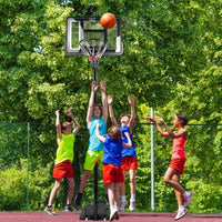 YOLEO Basketballkorb 2,3 bis 3,05 Meter höhenverstellbar mit Ständer Korbanlage Outdoor beweglich für Erwachsene Kinder