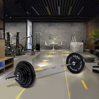 Dripex Hantelstange Ø 50 mm 220cm Langhantelstange, Olympische Hantelstange, Gewichtheberstange für Olympic Barbell, igengewicht 16,5kg, bis 400 kg belastbar, mit 2 Federverschlüsse