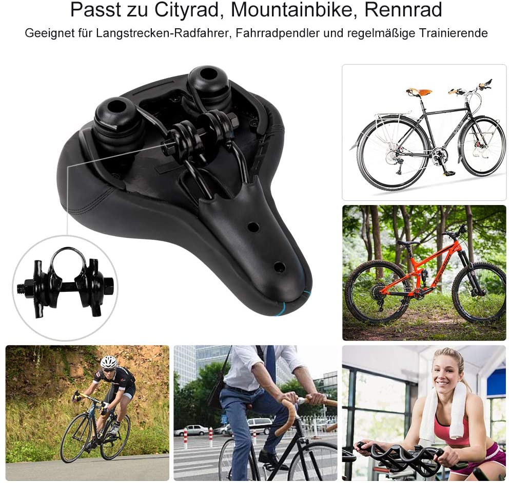 fahrradsattel langstrecke Yoleo Fahrradsattel, bequemer Sattel Herren Damen mit Gel Gedächtnissc – Dripex -DE