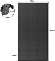 YOLEO Puzzlematte Kinderspielteppich Spielmatte Spielteppich Schaumstoffmatte Kinderteppich Schutzmatten Bodenschutzmatten Unterlegmatten Fitnessmatte 32x32 cm (Schwarz 18 Stücke)