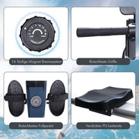 Dripex Rudergerät Magnetbremssystem für Heimgym & Cardio-Training, Rowing Machine mit Aluminium Gleitschiene, Rudermaschine16 stufige Widerstand & LCD-Monitor 2021 Version Rower