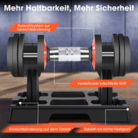 Dripex Hantelset Kurzhanteln Verstellbar 30LB/15KG 2er Set Professionell Dumbbell für Frauen Kinder, Schweißresistent Kurzhantelstange, 5 Gewichte Gleiten-Tech Verstellbar Hanteln für Krafttraining