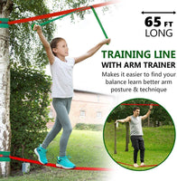 Dripex Ninja Slackline Set 20M Anfänger Slacklines mit dem zusätzliche Kletternetz