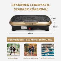 Dripex Vibrationsplatte, 3D Trainingsgerät mit 99 Vibrationsstufen, 5 Trainingsprogramme, Bluetooth Lautsprecher, Trainingsbänder
