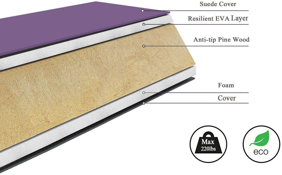 Dripex 210cm Schwebebalken Balance Beam Zusammenfaltbar Gymnastik Kinder Training Beam für Home Gym