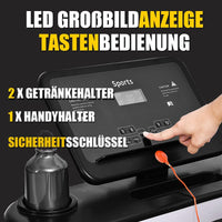 Dripex Elektrisches Laufband Klappbar 2.0HP Motor bis 12 Km/h USB MP3 Bluetooth LED Display Große