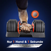 Dripex Hantelset Kurzhanteln Verstellbar 30LB/15KG 2er Set Professionell Dumbbell für Frauen Kinder, Schweißresistent Kurzhantelstange, 5 Gewichte Gleiten-Tech Verstellbar Hanteln für Krafttraining