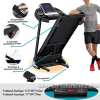 Dripex Elektrisches Laufband Klappbar 2.0HP Motor USB MP3 Bluetooth LED Display